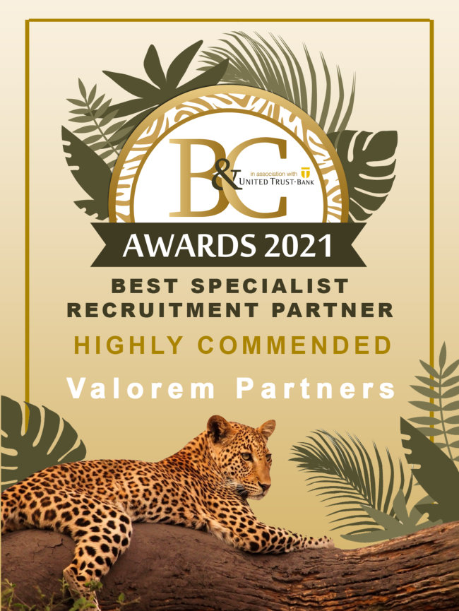 Valorem Partners wins Highly Commended accolade for The Best Specialist Recruitment Partner